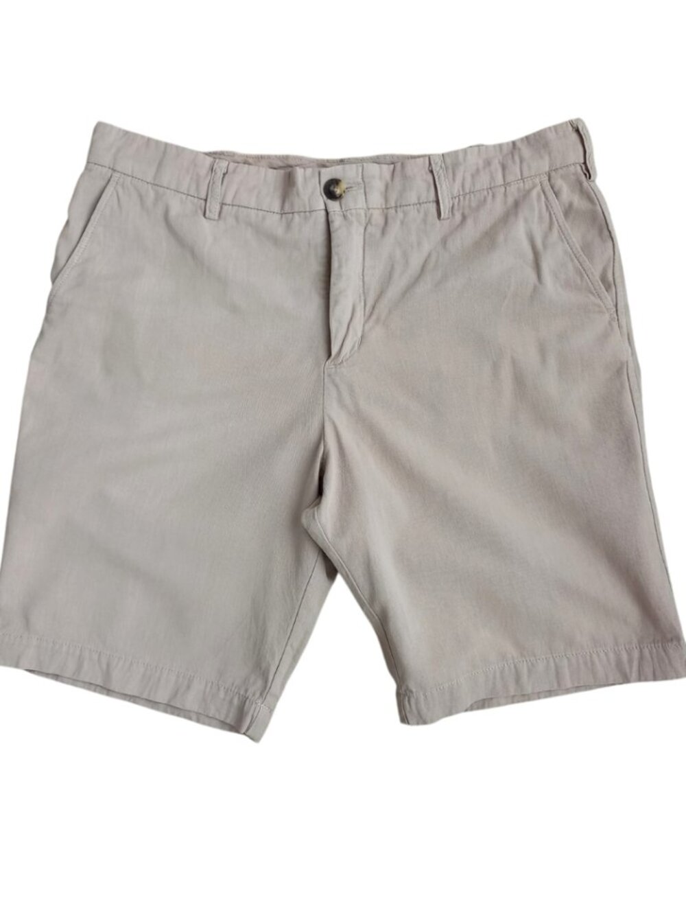 Vince Men’s Beige Cotton Linen Blend Chino Shorts Coastal Casual Shorts Size 34
